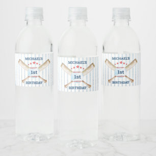 Baseball Themed Birthday Party Favour Water Bottle Label