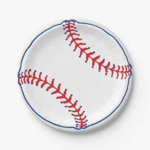 Baseball Themed Classic Baseball Design Fun Party Paper Plate