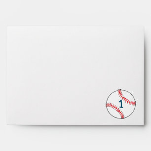 Baseball themed First Birthday Envelopes
