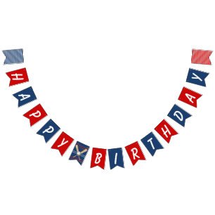 Baseball Themed Personalized Birthday Bunting Flags