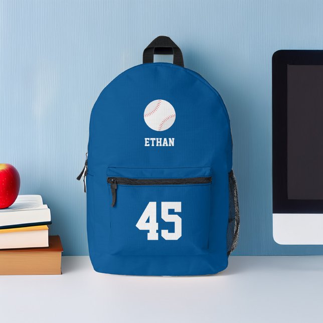 Baseball Themed Personalized  Printed Backpack (Creator Uploaded)