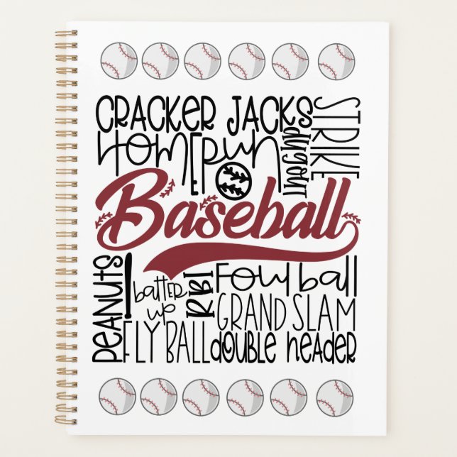 Baseball Themed Planner (Front)