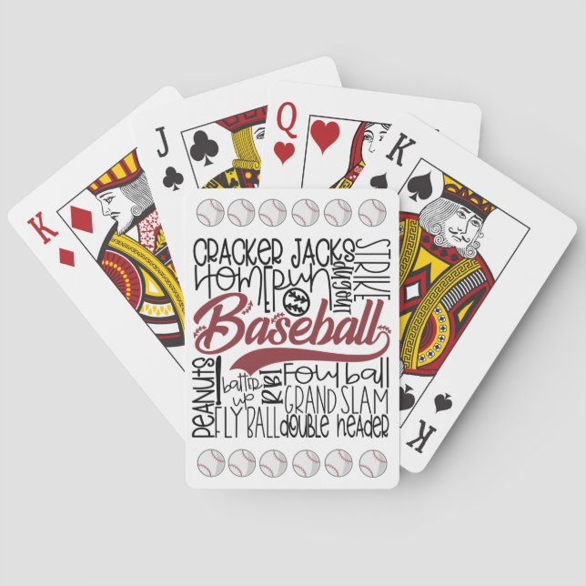 Baseball Themed Playing Cards (Back)