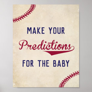 Baseball Themed Predictions for Baby Sign
