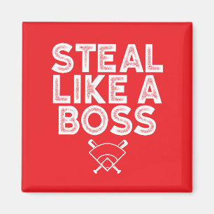 BasebaLL Themed Red Magnet