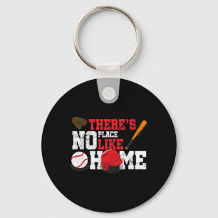 Baseball  There's No Place Like Home Ball Bat Glov Keychain