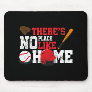 Baseball  There's No Place Like Home Ball Bat Glov Mouse Pad