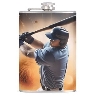 Baseball Thunder Pitch, Hip Flask