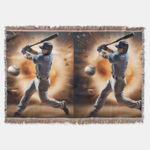 Baseball Thunder Pitch, Throw Blanket