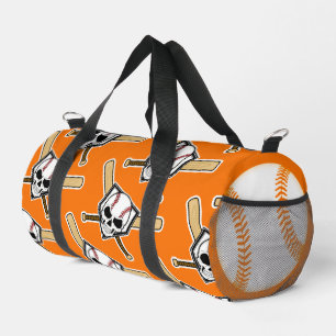 Baseball Til Death Orange Screwball Graphics Duffle Bag