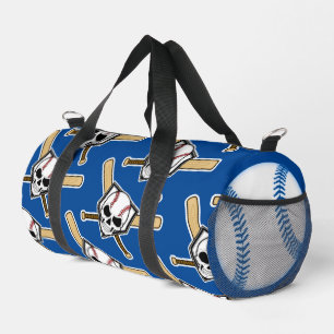 Baseball Til Death Pattern Blue Screwball Graphics Duffle Bag