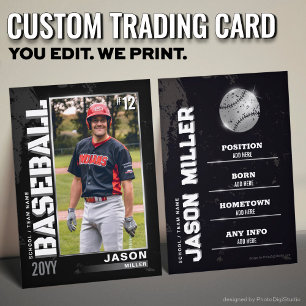 Baseball Trading Card Baseball Player Card Silver