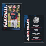 Baseball Trading Card, Flag Baseball Player Card<br><div class="desc">Celebrate your star player with our USA Edition Custom Baseball Trading Card! Fully customizable with a photo,  stats,  and achievements,  this sleek card is perfect for team gifts,  award ceremonies,  or personal memorabilia. 

 LINK TO GROUP: https://www.photodigistudio.com/zazzle-products/grunge-baseball-trading-card-template</div>