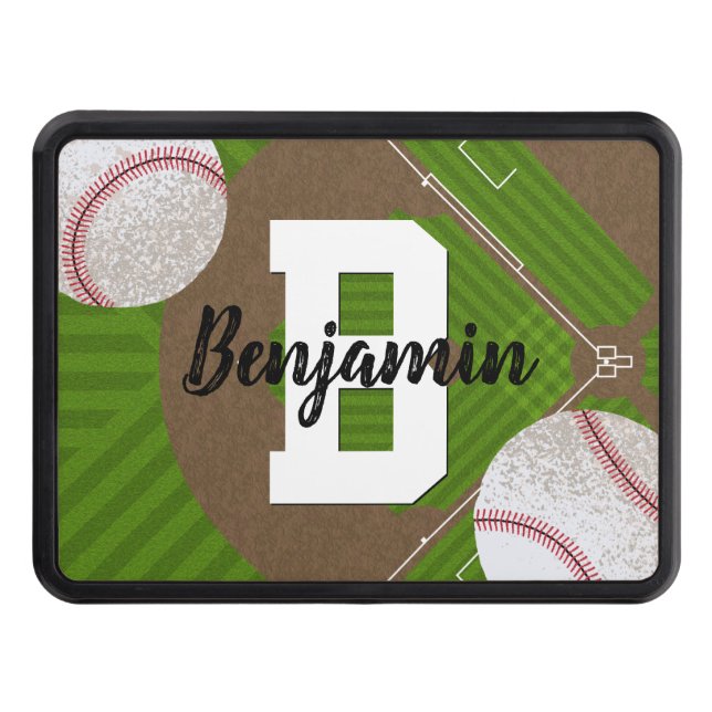 Baseball Trailer Hitch Cover (Front)