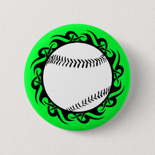 baseball. tribal. 2 inch round button
