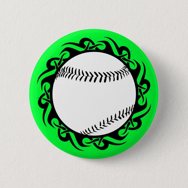 baseball. tribal. 2 inch round button (Front)
