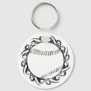 baseball. tribal. keychain