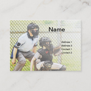 baseball umpire business card