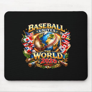 Baseball unites the world 2026 global fan graphic mouse pad