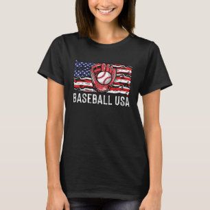 Baseball USA for Men Women Baseballplayer T-Shirt