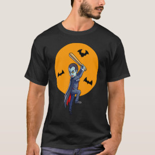 Baseball Vampire Halloween Men Boys Baseball Hallo T-Shirt