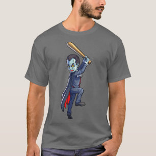 Baseball Vampire Halloween Men Boys Baseball Hallo T-Shirt