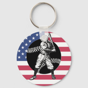 Baseball:Vintage Keychain