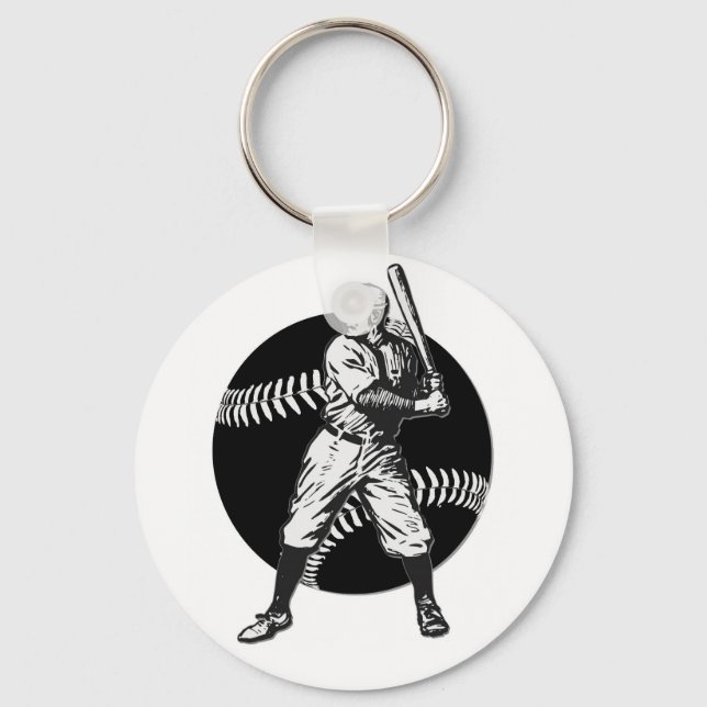 Baseball:Vintage Keychain (Front)