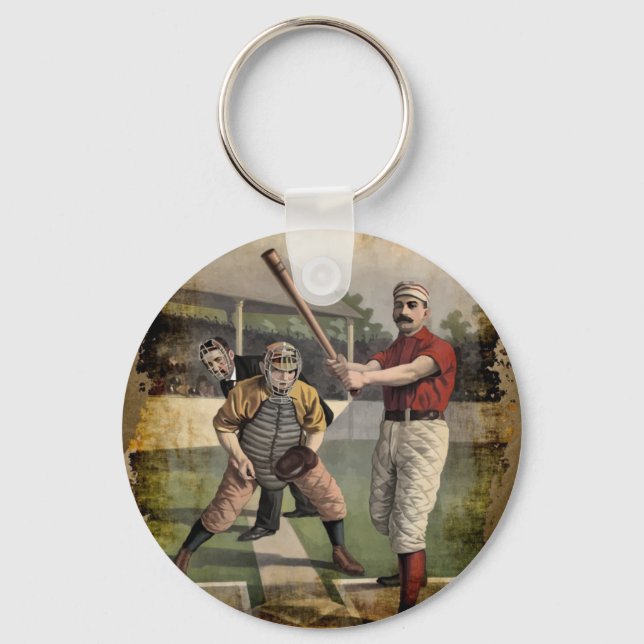 Baseball:Vintage Keychain (Front)