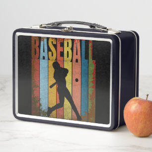 BASEBALL VINTAGE METAL LUNCH BOX