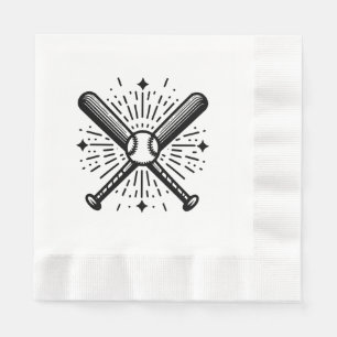 baseball vintage napkin