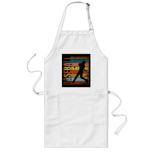 BASEBALL VINTAGE STYLE LONG APRON (Front)