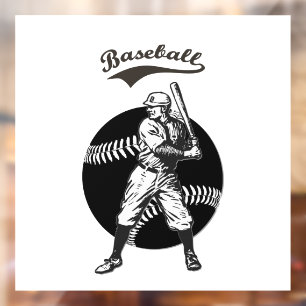 Baseball:Vintage Window Cling Sticker