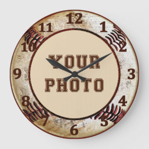 Baseball Wall CLOCKS with YOUR PHOTO