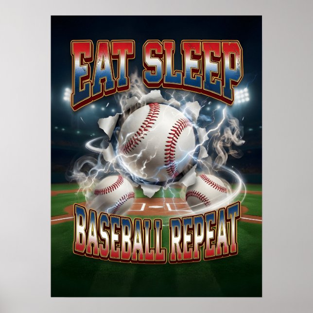 Baseball Wall Decor - Retro 90s  (Front)