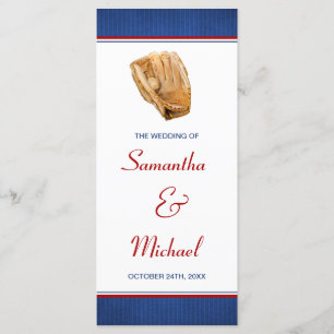 Baseball Wedding Program