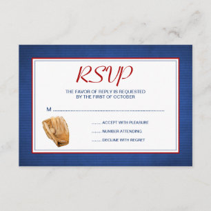 Baseball Wedding RSVP Response Card