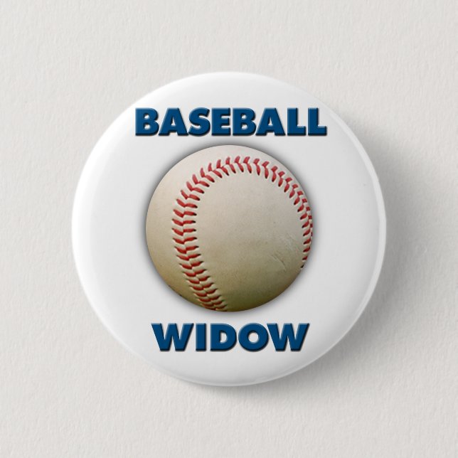 Baseball Widow 2 Inch Round Button (Front)