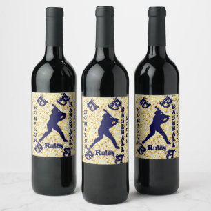 Baseball Wine Label