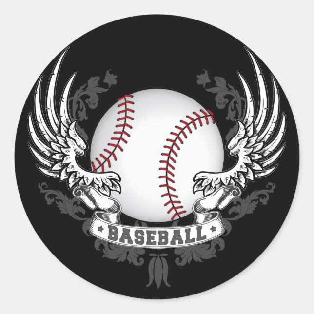 Baseball Wings Sticker (Front)