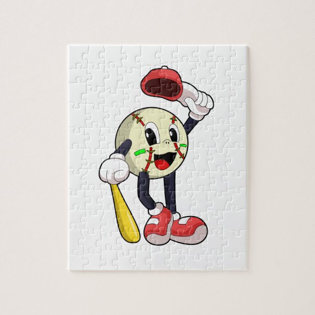 Baseball with Baseball bat Jigsaw Puzzle (Vertical)