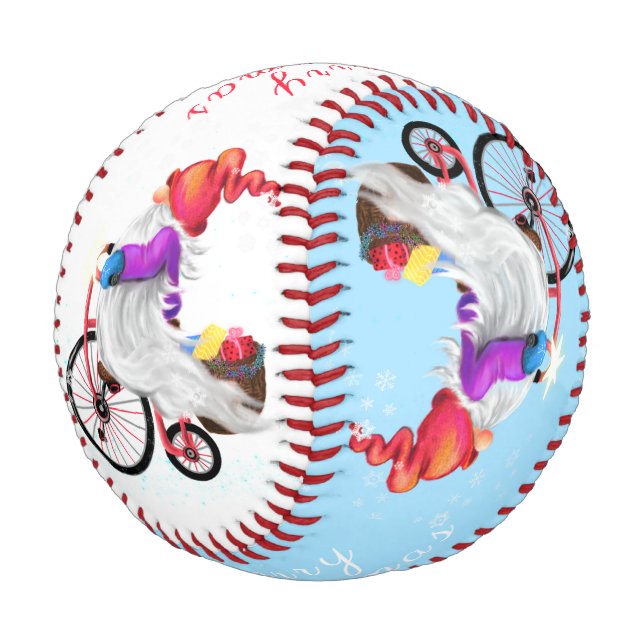 Baseball with Christmas Gnome (Angled)