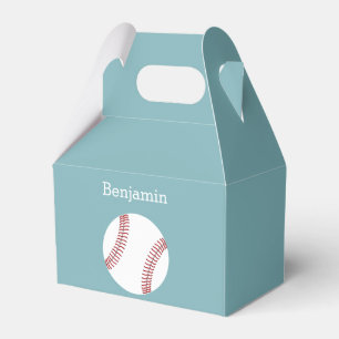 Baseball with Custom Name - Royal Blue Favor Box
