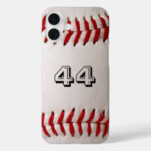 Baseball with Customizable Number iPhone 16 Plus Case