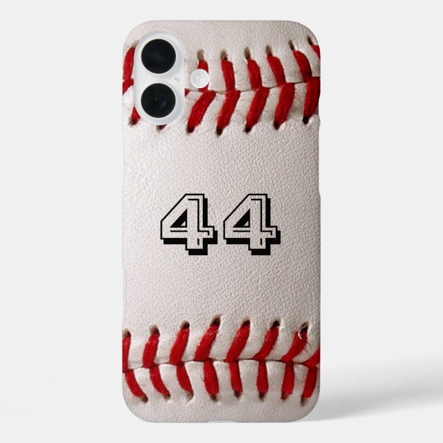 Baseball with Customizable Number Case-Mate iPhone Case (Back)