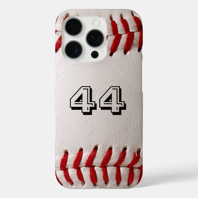 Baseball with Customizable Number Case-Mate iPhone Case (Back)