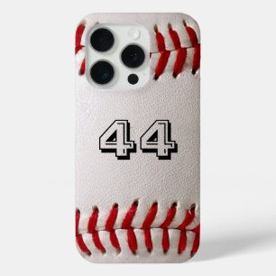 Baseball with Customizable Number iPhone 15 Pro Case