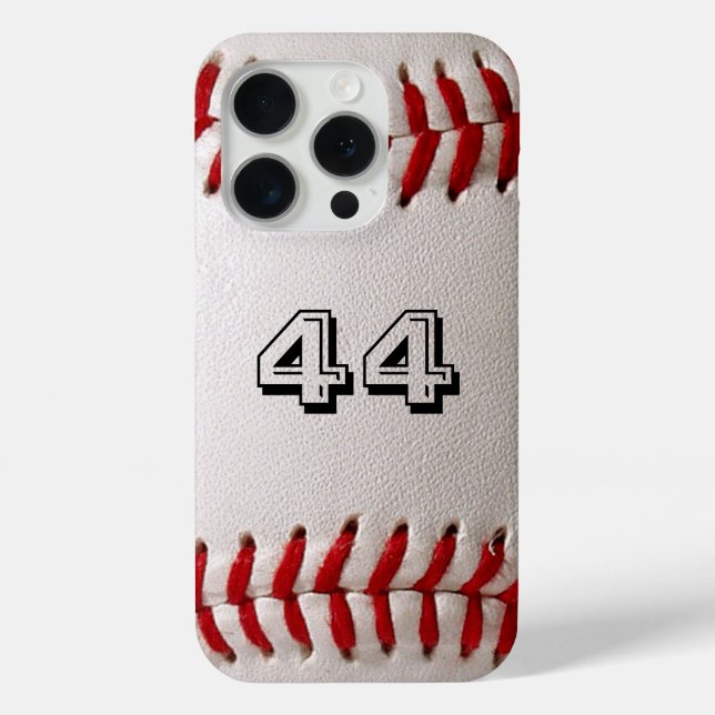 Baseball with Customizable Number Case-Mate iPhone Case (Back)