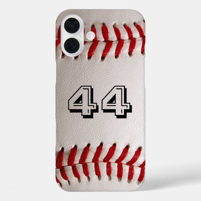 Baseball with Customizable Number Case-Mate iPhone Case (Back)