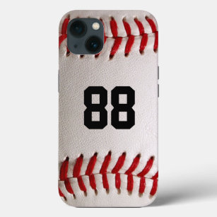 Baseball with Customizable Number iPhone 13 Case